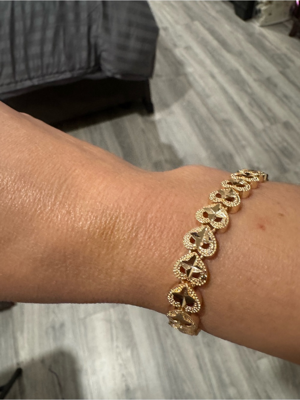 Plated Gold 18k. Heart Bracelet - Women